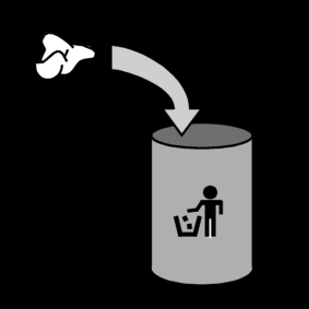 garbage in dustbin
